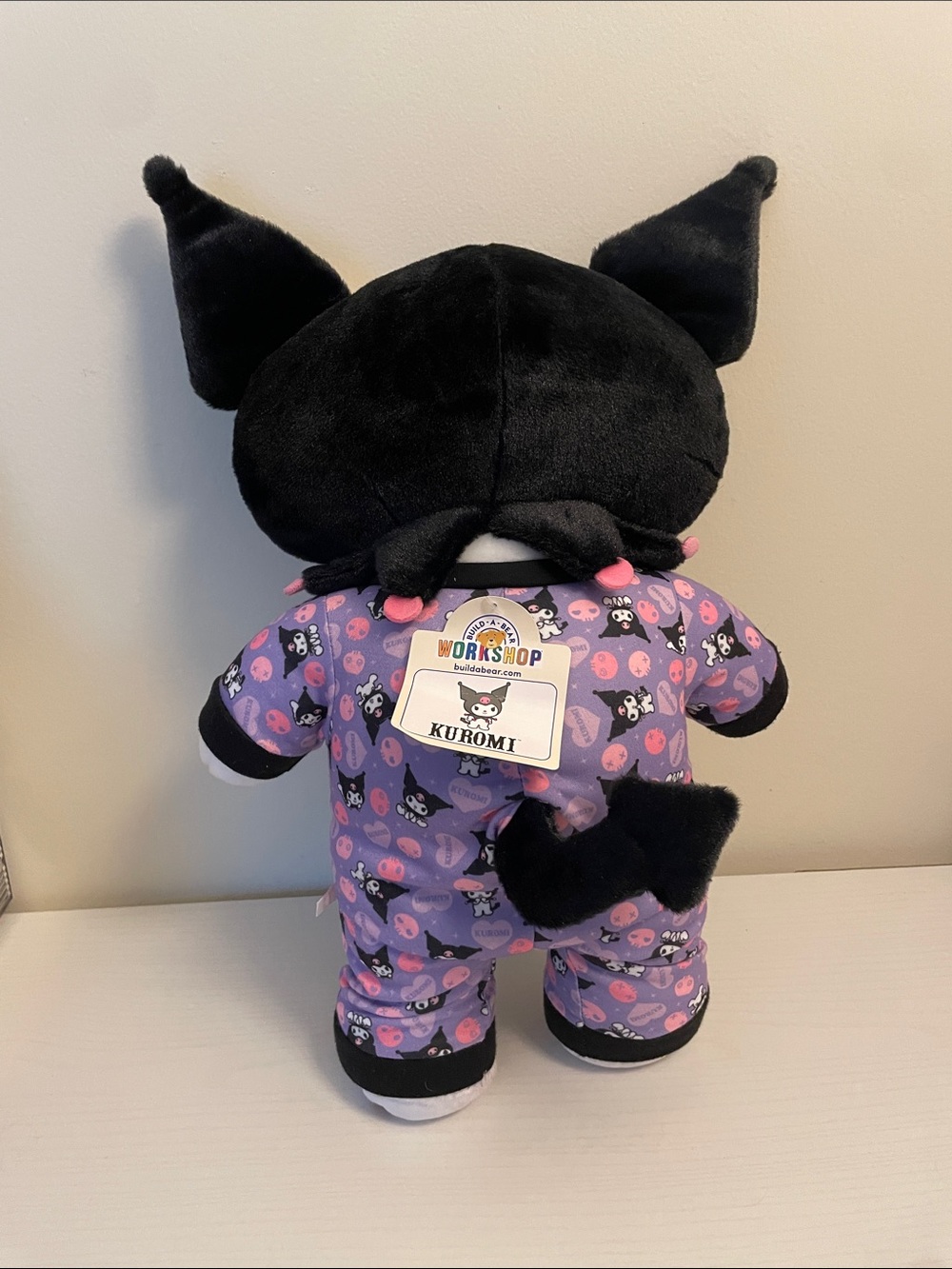 Build-A-Bear Kuromi Plush in Black and Purple Pajamas - Picture 2 of 3